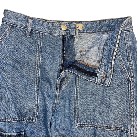 Madewell Baggy Straight Cargo Jeans Zip Off Edition Sz 27 - Picture 3 of 16